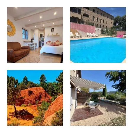 Superbe Au Cœur Luberon Proche Du Colorado Provencal Dans Résidence Au Calme Avec Piscine, Magnifique Vu Sur Le Luberon Depuis La Terrasse Viens